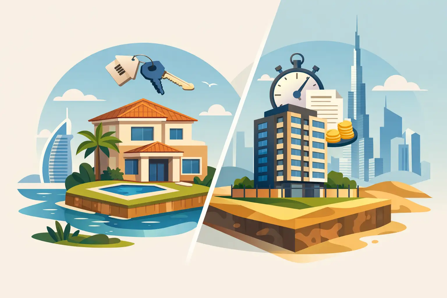 Freehold Versus Leasehold Property in Dubai