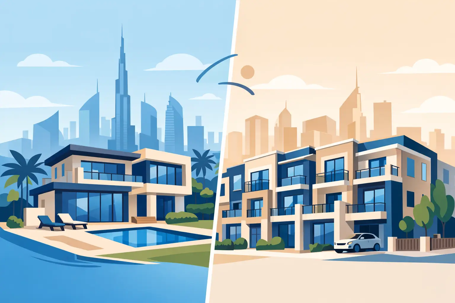 Villa vs Townhouse Investment for Dubai Buyers